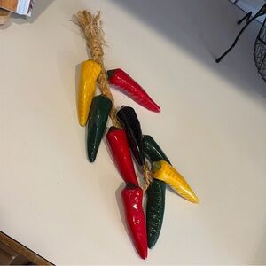 Colorful Ceramic Chili Pepper Garland